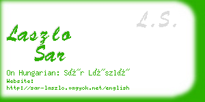 laszlo sar business card